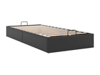 Cadre de lit ottoman sans matelas noir 90x200 cm similicuir