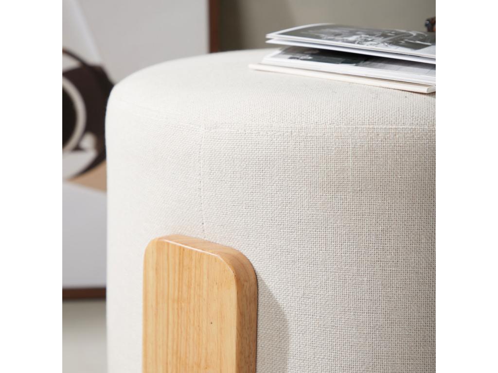 Pouf repose-pieds Laviecasa 52,5cm marron. VYLT32785