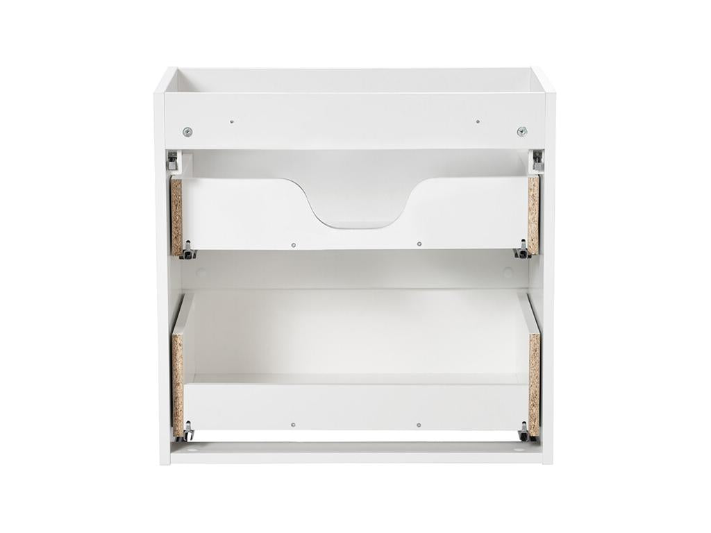 Meuble double vasque 160cm panier à linge Laviecasa Blanc et Bois MAOO04686