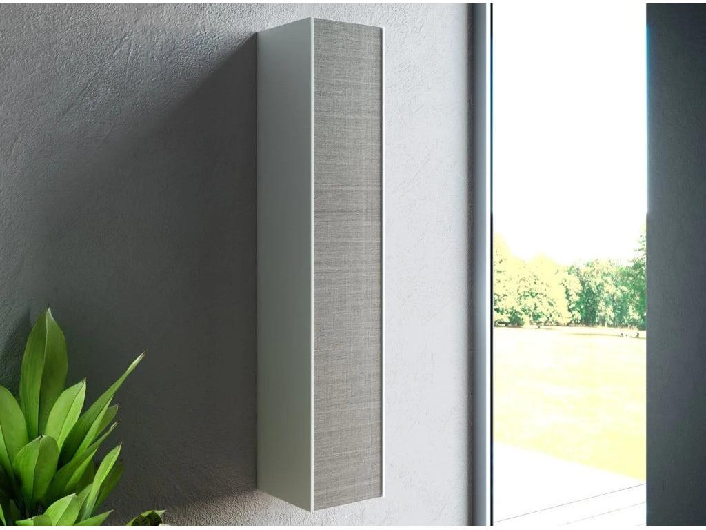 Colonne de salle de bain laqué blanc et gris Laviecasa L 25cm FSXB81451