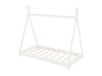 Lit enfant bois maison enfant lit indien lit 70x140 cm blanc