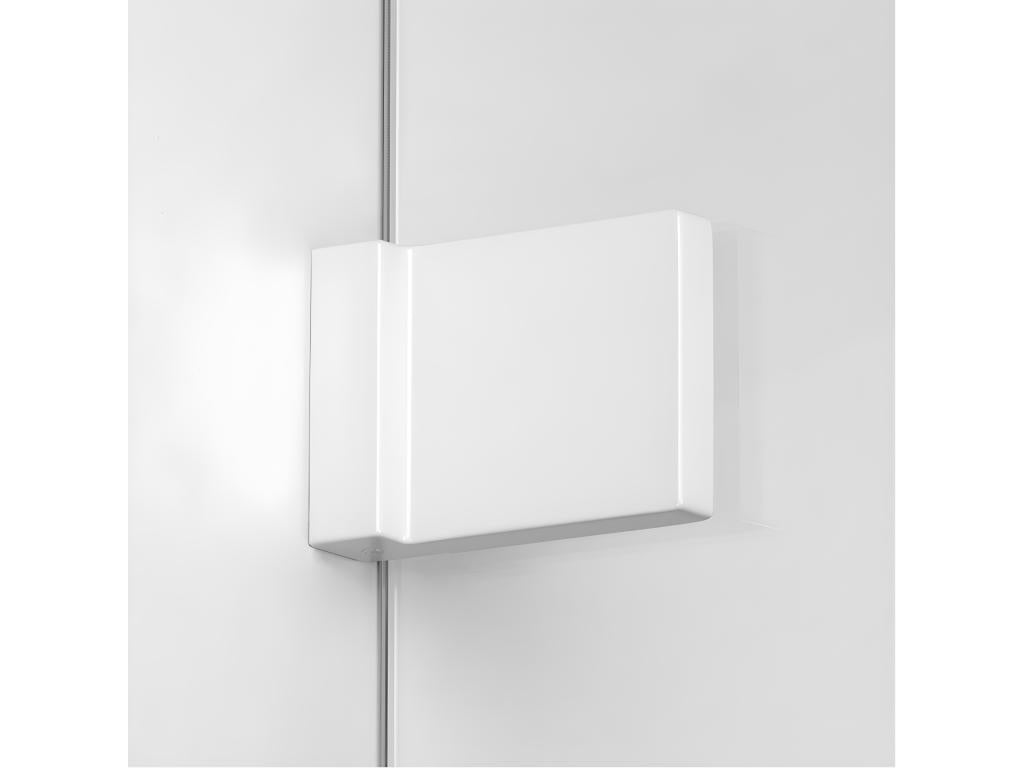 Cabine de douche gauche 100x110 pivotante Homzora WHITE couleur blanc accès de face