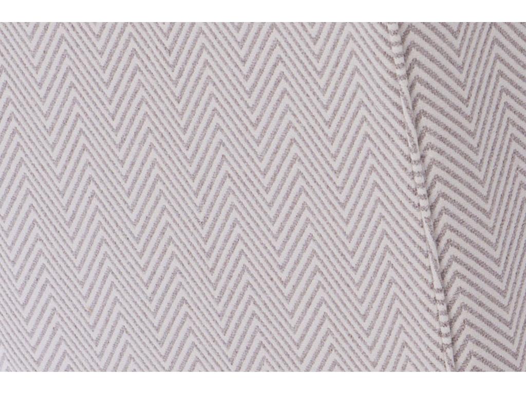 Fauteuil en tissu à chevrons ivoire et gris - Meubiana