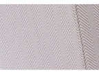 Fauteuil en tissu à chevrons ivoire et gris - Meubiana