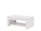 Table basse rectangulaire blanche avec plateau relevable - COOL