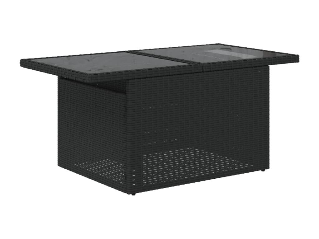 Salon de jardin 8 pcs avec coussins noir résine tressée RAZF17109