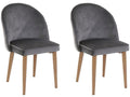 Chaise de salle à manger Meubiana 2pk Anthracite