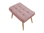 Fauteuil Velours Rose avec repose pieds 68x72x98 cm