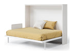 Lit escamotable horizontal 160x200 Meubiana-Avec matelas-Encadrement Meubiana-Façade Meubiana