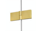 Cabine de douche droite 90x70 pivotante Laviecasa GOLD BRUSHED couleur doré brossé accès de face XGAF14588
