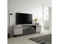 Meuble TV Banc Télé 200x57x35cm Pour les TV jusqu'à 80 Design industriel Ciment BOBA58565