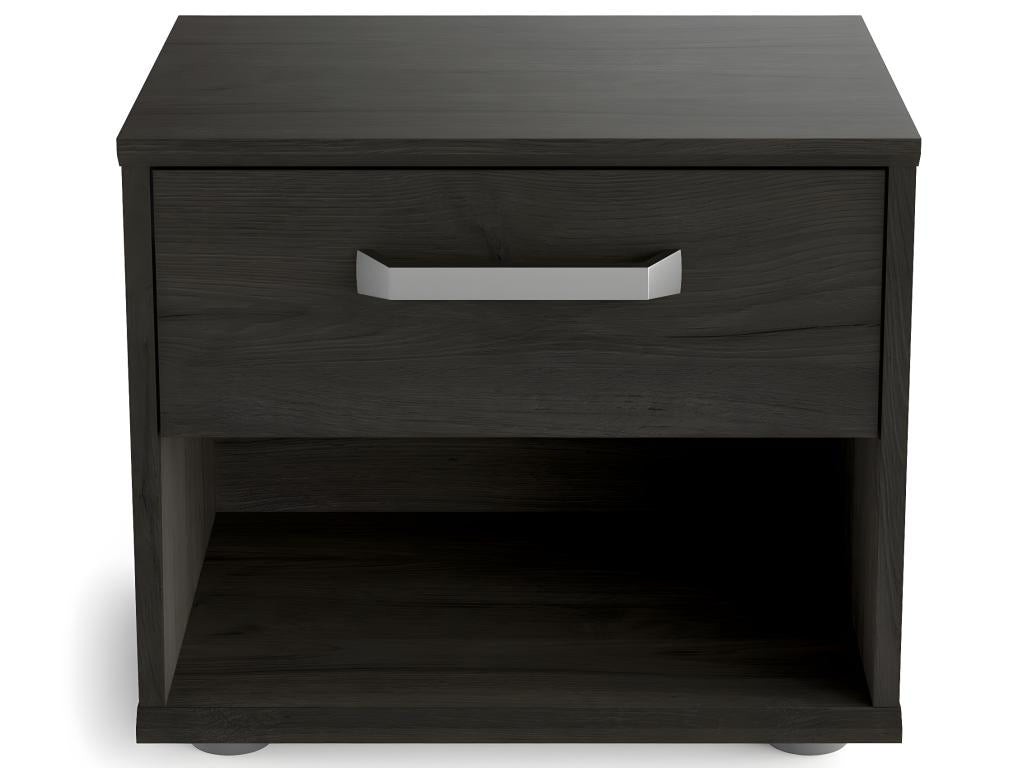 Table de chevet / Table de nuit coloris chêne Wateford - Longueur 43.9 x Hauteur 37.7 x Profondeur 34.6 cm