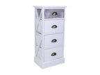 Chiffonnier en bois blanc 35x25x76h