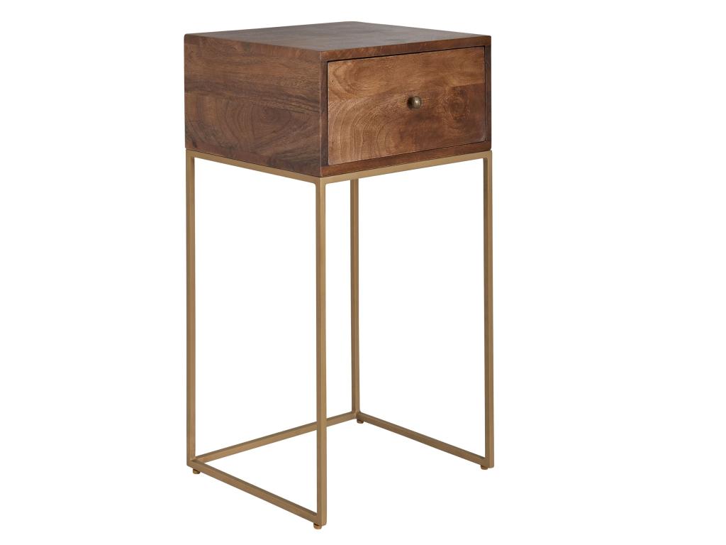 Table de Chevet Bois Massif 40x75,5x35 cm Table de Nuit d'appoint Haute LTAG48759