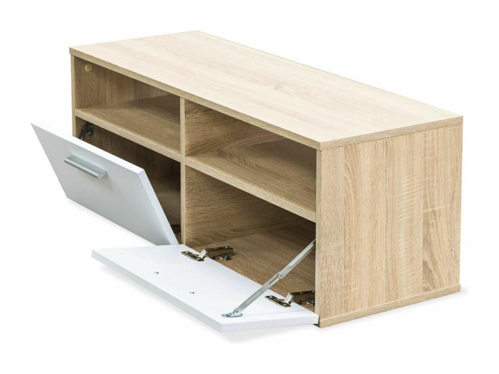 Meuble télé tv beige 95x35x36 cm 2502044