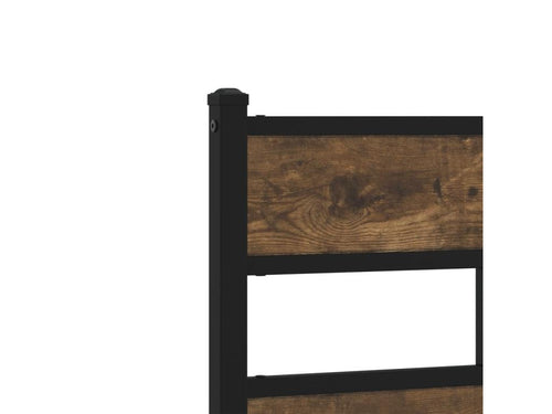 Cadre de lit sans matelas chêne fumé 137x190 cm bois ingénierie ZUMX55667