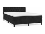 Lit à sommier tapissier avec matelas Noir 140x200 cm Velours LIGL88066