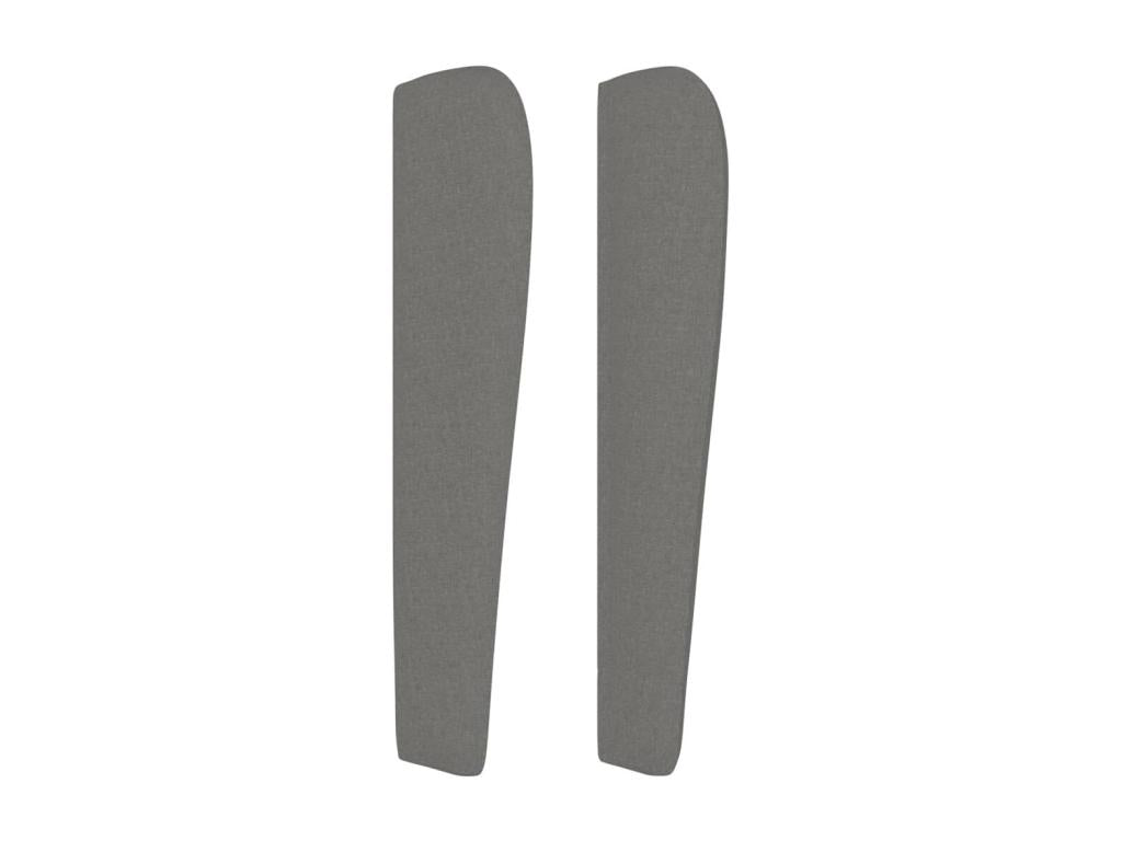 Tête de lit avec oreilles Gris foncé 103x23x118/128 cm Tissu EBLH79623
