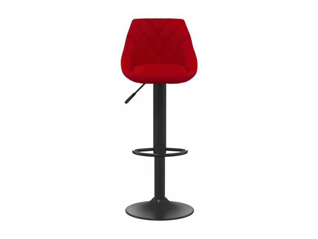 Tabourets de bar lot de 2 rouge bordeaux velours