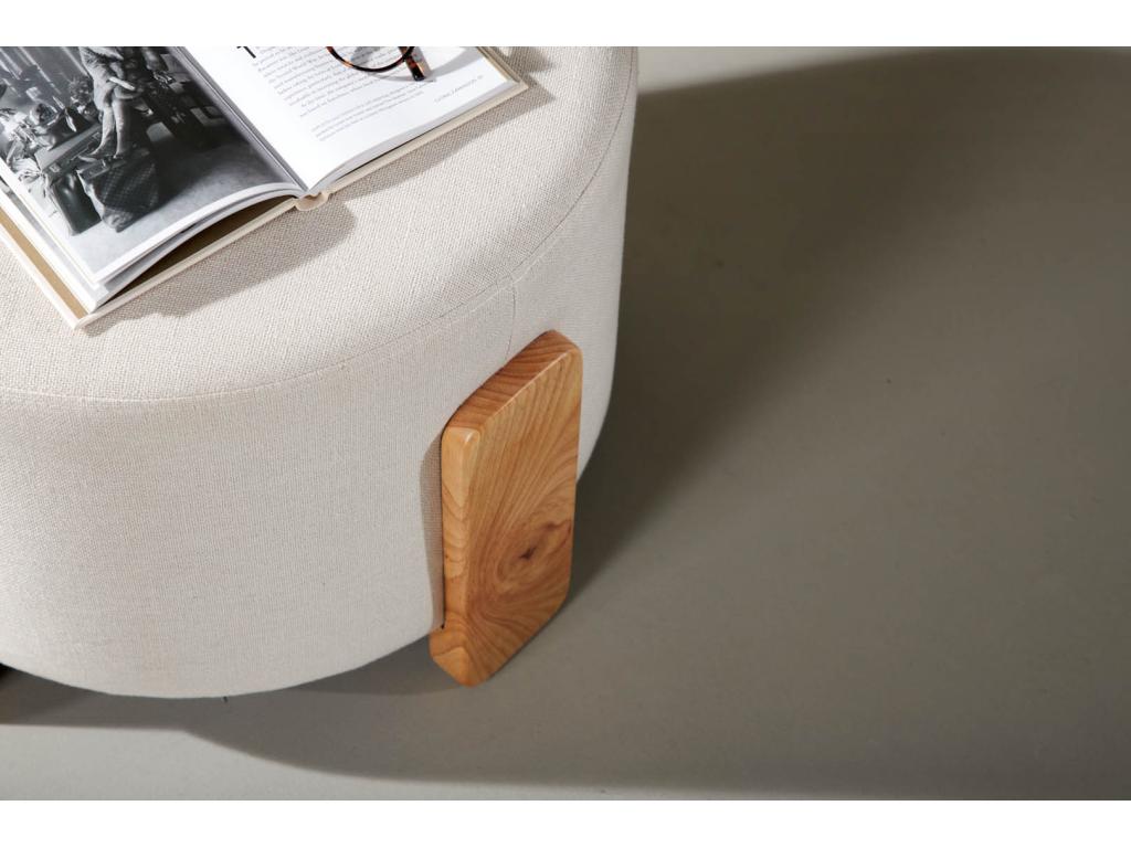 Pouf repose-pieds Laviecasa 52,5cm marron. VYLT32785