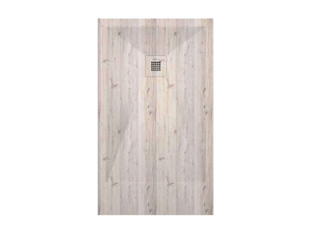 Receveur de douche Décape finition Lisse Meubiana grille de couleur 3D - 100x80 cm