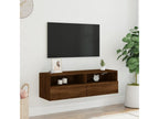 Meuble TV mural chêne marron 100x30x30 cm bois d'ingénierie ZGHL25612
