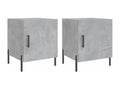 Tables de chevet 2 pcs gris béton 40x40x50 bois d'ingénierie FZSG08787