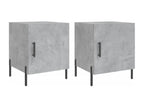 Tables de chevet 2 pcs gris béton 40x40x50 bois d'ingénierie FZSG08787