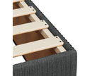 Cadre de lit sans matelas gris foncé 180x200 cm tissu