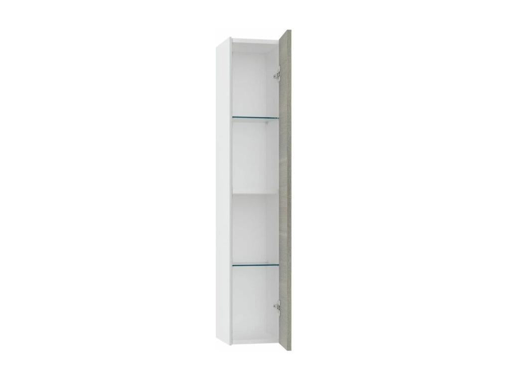 Colonne de salle de bain laqué blanc et gris Laviecasa L 25cm FSXB81451