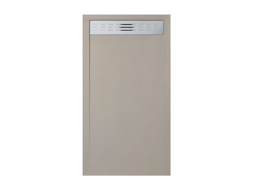 Receveur de douche 80x155 cm avec grille latérale Laviecasa Slim Laviecasa Ral 1001 en résine synthétique et poudre de marbre avec drain KMWO25716