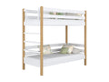 Lit superposé en bois N03 Blanc / Chêne Naturel 100x190 JAPU19287