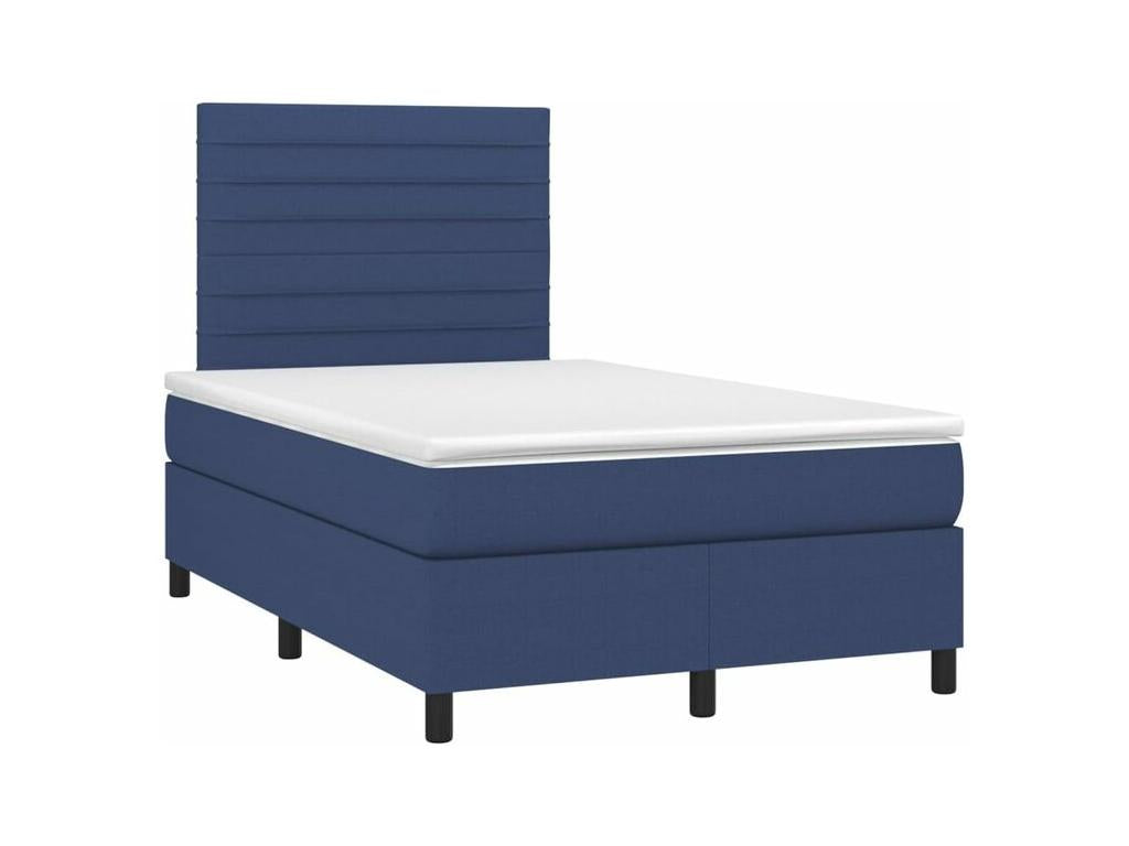 Sommier à Meubiana de lit et matelas et LED Bleu 120x200 Tissu