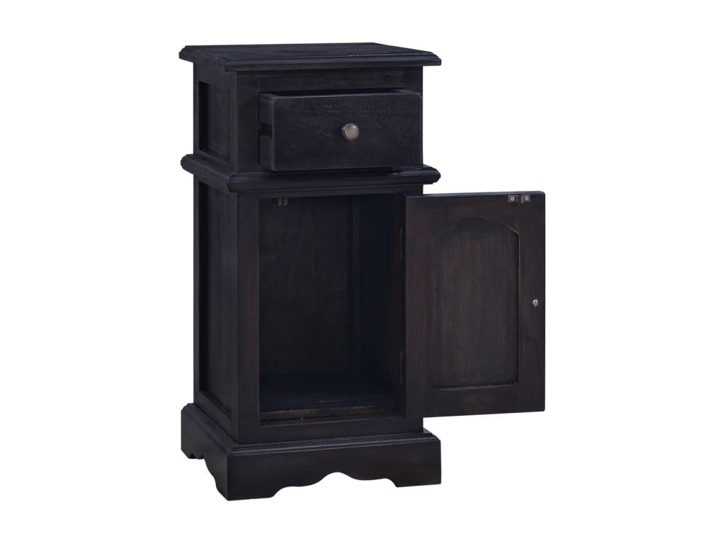 Table de chevet Café noir clair Massif du Bois d'acajou