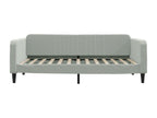 Lit de repos sans matelas gris clair 100x200 cm velours