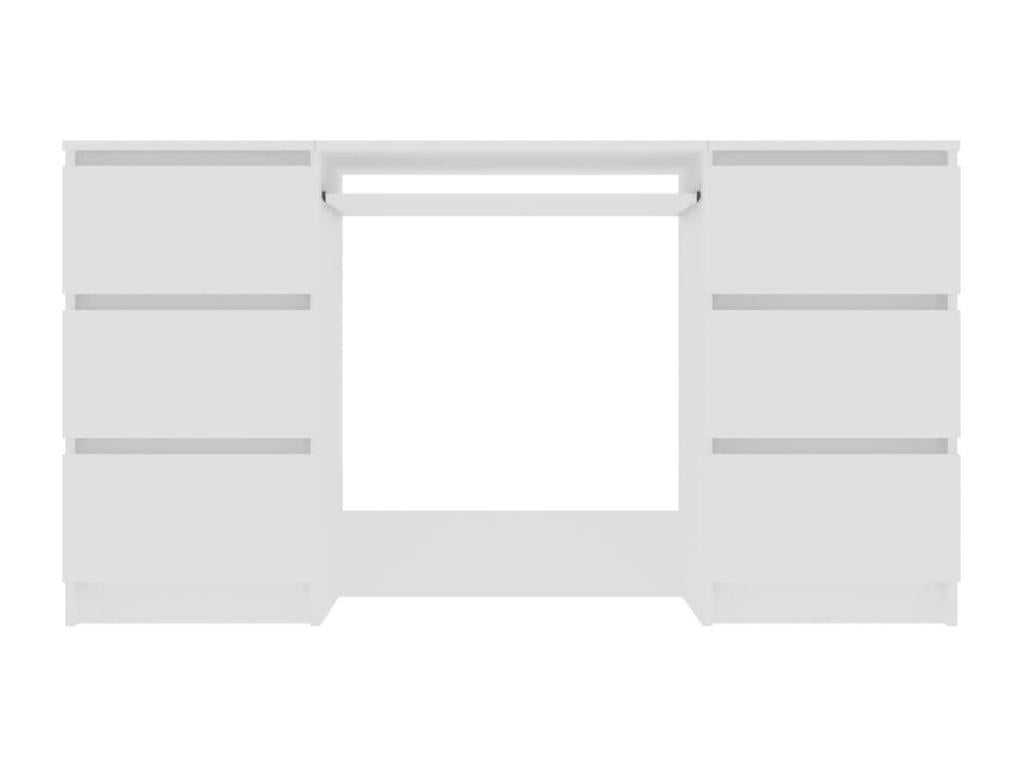 Bureau table poste de bois blanc 140x50x77 cm 02 0023524 EQES65596