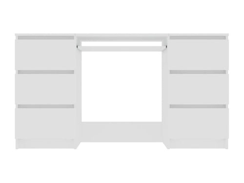 Bureau table poste de bois blanc 140x50x77 cm 02 0023524 EQES65596