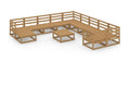 Salon de jardin 12 pcs Bois de pin massif 14