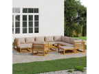 Salon de jardin 12 pcs avec coussins Laviecasa bois massif EVYO22789