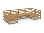 Salon de jardin 6 pcs bois de pin massif OMDZ40131