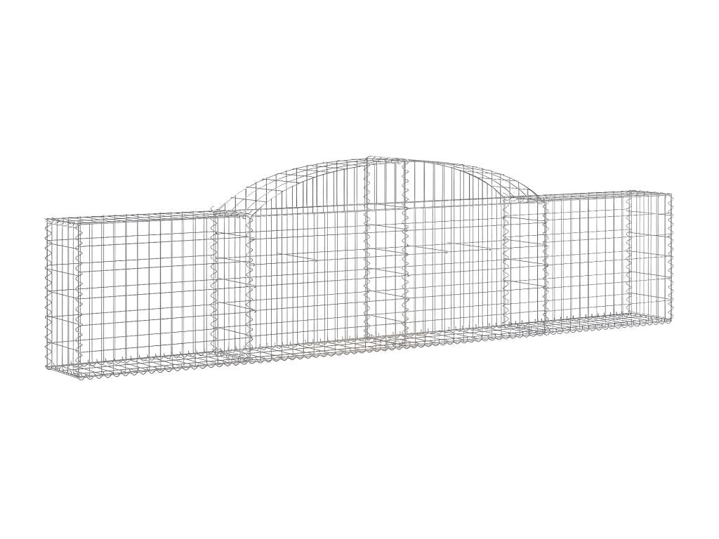 Paniers à gabions arqués 10 pièces 300x30x60/80 cm Fer galvanisé IBIS62177