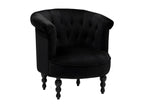 Laviecasa - Fauteuil en velours noir UVDS98580