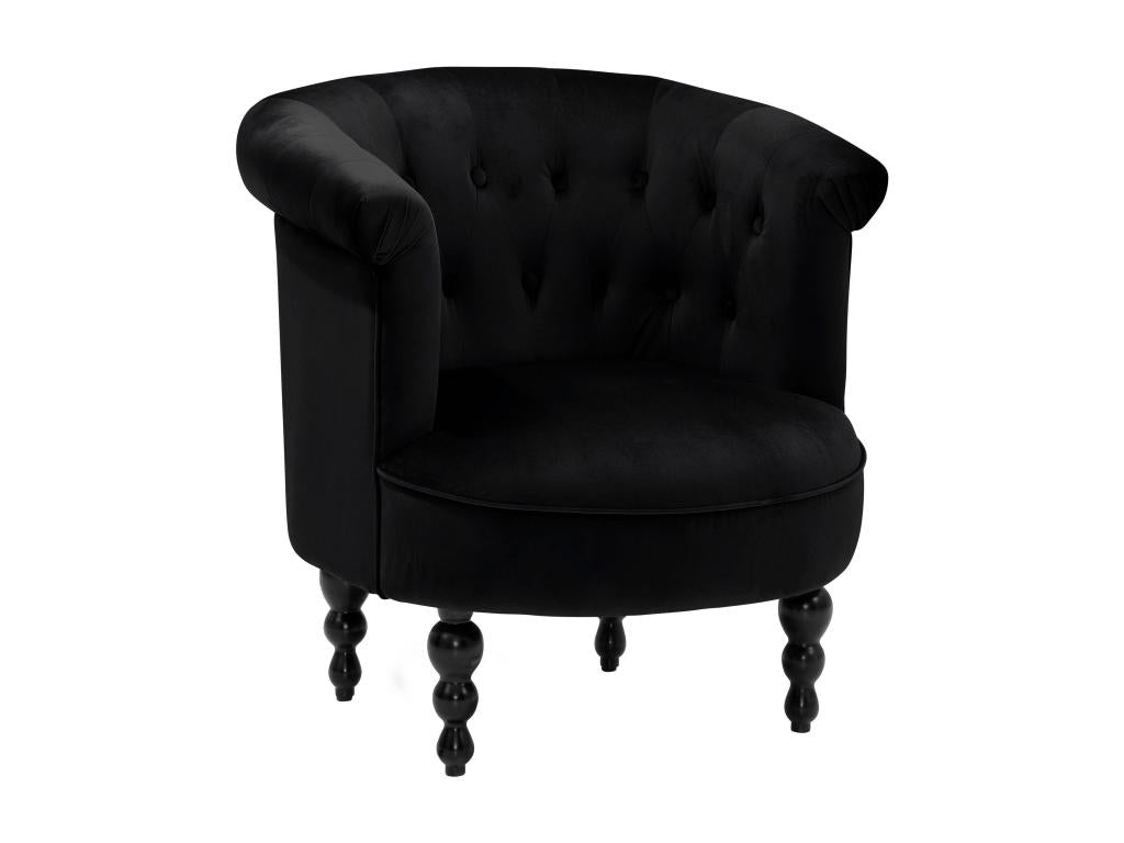 Laviecasa - Fauteuil en velours noir UVDS98580
