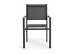 Lot de 2 fauteuils de jardin aluminium et textilène gris TMFT13244