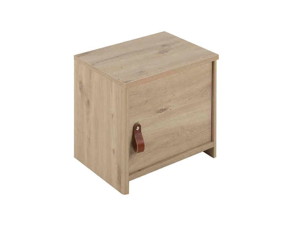 Chevet enfant 1 porte en bois imitation chêne clair - CH5051 HBMU39580