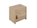 Chevet enfant 1 porte en bois imitation chêne clair - CH5051 HBMU39580